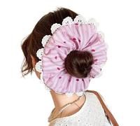 amangul Elegant Hair Scrunchies Lace Hair Tie For Low Ponytail Hairstyles For Fashionable Women(As Shown)