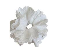 amangul Elegant Hair Scrunchies Lace Hair Tie For Low Ponytail Hairstyles For Fashionable Women(White)