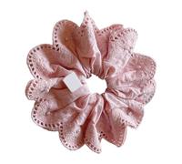 amangul Elegant Lace Scrunchie Hair Tie Soft Fabric Hair Accessory For Women Girls Daily Party Wedding Casual Prom Occasion(As Shown)
