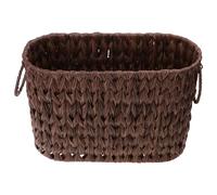 amangul Elegant Wicker Storage Basket With Lid Narrow Bathroom Organizers For 6 To 9 Rollsl Portable For Closet(Not Include lid)