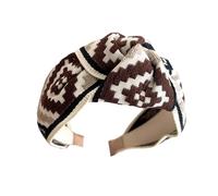 amangul Embroidered Floral Lace Hairbands Elastic Wide Band Headbands Hair Ornament For Women Hair Accessories(C)