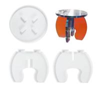 amangul Flexible Silicone Mold Circular Splicing Stool Shaped Mould Epoxy Resin Moulds Jewelry Making Tool for Craft Enthusiasts(Round Stool Mold)