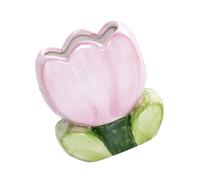 amangul Flower Shaped Ceramic Desktop Organizers MultiPurpose Cosmetic Brush Holders for Makeup Tools and Stationery Arrangement Ceramic Cosmetic Brush Storage Cup