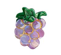 amangul Fruit Shape Hair Claw Braids Side Bangs Woman Skincare Camping Female Hair Clip Elegant Wedding Party Hair Claw(Grape)