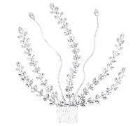 amangul Glinting Crystal Hair Jewelry Queen Headdress Hair Chain for Pageant Proms Bridal Wedding Bridal Wedding Headwear