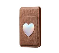 amangul Heart Shaped Phone Card Holder With Defense Build In Glass Adhesive Cards Case For Easy Access Small Card Case With Cosmetic