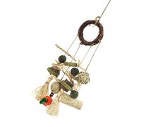 amangul Interaction Wood Pet Chew Toy For Rabbits Teeth Maintenance Hamster Grinding Needs Parrot Cage Enrichment Activity Hamster Chewing
