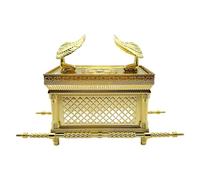 amangul Israeli Cabinet Figurine Ark Of The Covenant Replicas Model Ornament Metal Statue Spiritual Decoration Desktop Decors