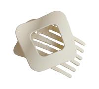 amangul Korean Vintage Elegant Simple Duckbill Hair Clip For Women With Leopards Print Design Fashionable Hair Accessory(White)