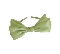 amangul Lace Bowknot Hair Hoop for Women Elegant French Mesh Headband Nonslip Fascinator Hairband for Special Occasion Daily Use(Green)