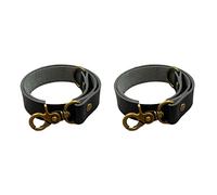 amangul Leather Curtain Tiebacks 2 Pcs, Leather Rod Holder Holdbacks for Living Room Cafe Balcony Drapery for Curtains