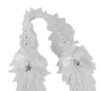 amangul Punk Lace Trim Headband With Angelic Wing Anime Hairhoop Hair Decoration For Special Occasion Masquerades Headpiece(White)