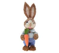amangul Rural Straw Figure Model Happy Easter Ornament Party Props Garden Yard Decoration 25cm/10’’ Supply Supply Kit