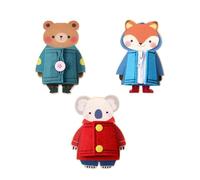 amangul Safe Wooden Busy Toy Board Approach for Preschoolers Developing Fine Motor Skills Through Dressing Games Felt Wood Toy