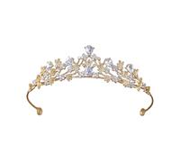 amangul Shimmering Crystal Bridal Crown Secure Fit Hairpiece Alloy Texture Perfect for Birthdays Balls Proms Special Occasions Rhinestones Princess Crown