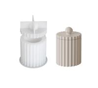 amangul Silicone Jar Resin Molds with Lid Jewelry Storage Box Moulds Candle Vessels Moulds Epoxy Casting Molds Silicone Texture