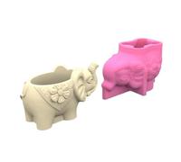amangul Silicone Moulds, 3D Elephant Silicone Mould for Flower Pots Vase Mold Concrete Cement Epoxy Resin Mold Casting Tool Craft Home Decors