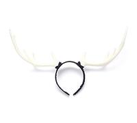 amangul Women Deer Horn Headdress Party s Elk Headband for Halloween Party Christmas for Creative Cosplay Hair Accessories(White)