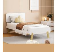 Amani 3ft Single Kids Bed Sturdy Timber Frame with 100kg Weight Capacity in Soft White Amani Soft White Single