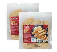 Amani Battered Chicken Breast Mini Fillets 700g Whole Muscle Chicken Crispy Golden Breaded Chicken Strips Quick and Easy Family Meals Pack of 2