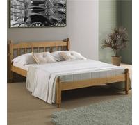 Amani Colonial Oakstyle Solid Wood Bed Frame in Warm Waxed Pine in Natural | Size: King Amani Natural King