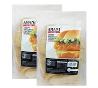 Amani Crispy Battered Chicken Steak 850g 100% Chicken Breast Tender Chicken Fillet with Golden Crunchy Batter Ready to Cook Frozen Ready Meal Pack of 2