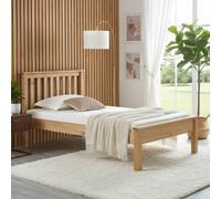 Amani Dorset Waxed Solid Pine Bed Frame with Slatted Headboard in Natural | Size: Single Amani Natural Single