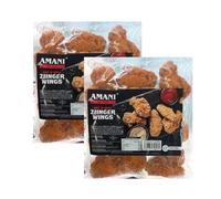 Amani Hot 'N' Spicy Ziinger Wings 800g Crispy Chicken Wings with Bold Spicy Marinade Ready to Cook Frozen Snack Juicy Tender Meat Pack of 2