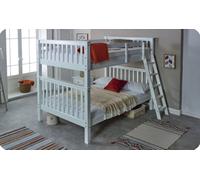 Amani Malvern White Bunk Bed - Quad Sleeper, With Max Large Underbed Drawer In White