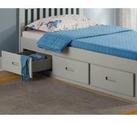 Amani Mission Solid Wooden Storage 3Ft Single Bed Frame - Grey