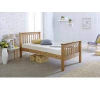 Amani Solid Brazilian Pine Wood Somerset Bed Frame 4Ft6 Double - Waxed