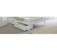 Amani Underbed Mission Storage Boxes (Pair), Brazilian Pine, White