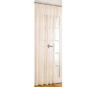 Amania Trading Ltd 1 Single Plain Voile Curtain Panel Net Slot Top Header - CHAMPAGNE - 81" (206cm) - Drop Size Ian's Emporium