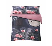 Amania Trading Ltd The Chateau by Angel Strawbridge MOONLIT LILY GARDEN Midnight Bedding Duvet Set - KINGSIZE, 230 x 220cm