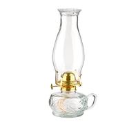 amanigo Shape Oil Lamp For Indoor Use Decor - 12in Glass Hurricane Lamp Vintage Power Outage Emergency Paraffin Lantern
