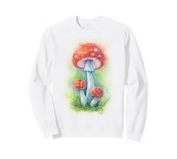 Amanita Muscaria Mushroom Illustration - Fly Agaric Art Sweatshirt