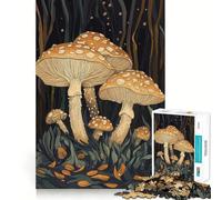 Amanita Muscaria Mushrooms 1000-piece Jigsaw Puzzles Think Exercise Game Tight Interlock No Gaps Interactive Brain Challenge for Home (50x75cm)