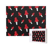 Amanita Mushroom Pattern,500 Pieces Wooden Jigsaw Family Game Jigsaw Puzzles for Adults Teens Home Decor