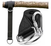 AMANKA Hanging Kit for Swing Chair 150kg 1x Strap 300x5cm Hammock Tree Rope Set Black