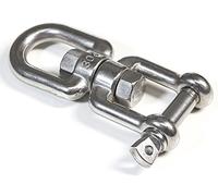 AMANKA Swivel with Threaded Shackle 10x125mm Stainless Steel Rotating Joint to Hang Swing Chairs Punching Bags max 420Kg