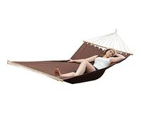 AMANKA XXL double Hammock with spreader-bars 200x120cm for two people Brown