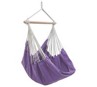 AMANKA XXL Outdoor Hammock Chair 185x130 cm - 2 Seater Hanging Swing up to 150 kg - Garden Lounger with Wooden Bar - Indoor Relaxing Seat for Bedrooms - Swinging Relax Pod for Patio, Balcony & Camping