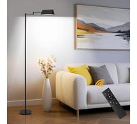 AManLife Floor Lamp, 15W 1500LM LED Floor Lamps for Living Room, All-Metal 3 Color & 5 Brightness Eye Lamps for Living Room, Standing Lamp for Work Reading(with Remote Control - UK Plug)