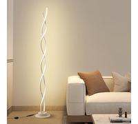 AManLife Floor Lamp,LED Floor Lamps for Living Room,3 Color Temperature & 5 Brightness Levels Standing Lamp,55'' White Lamps for Living Room with Remote Control and Foot Switch.