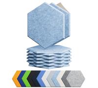 Amantech 12 Pack Acoustic Panels Self Adhesive Sound Proof Foam, High Density Sound Acoustic Foam Panel, 12X10.23X0.4 Inch Hexagon Wall Panels in Home,Office,Reccording Room,Studio(Light Sky Blue)