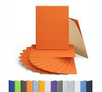 Amantech 12 Pack Acoustic Panels Self Adhesive Sound Proof Foam, High Density Sound Acoustic Panel, 16X12X0.4 Inch Rectangle Panels in Home, Office, Reccording Room, Studio,and more(Orange-Red)