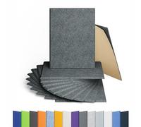 Amantech 12 Pack Acoustic Panels Self Adhesive Sound Proof Foam, High Density Sound Acoustic Panel, 16X12X0.4 Inch Rectangle Panels in Home, Office, Reccording Room, Studio,and more(Moonlight Grey)
