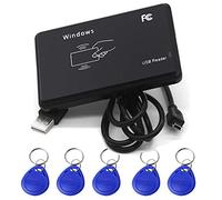 AMAO RFID Smart ID Card Reader USB 125KHz Proximity Contactless Card Reader Plug and Play + 5pcs EM4100 / TK4100 key fobs