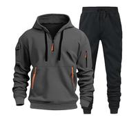 Amaon day prime Deals 2024 Mens Tracksuit Full Set 1/4 Zipper Hoodie Top Sweatpants Bottoms Sets Winter Warm Casual Sweatsuit Sets 2 Piece Pullover Joggers Outfits