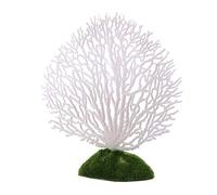 Amaone Fish Tank Plants, Aquarium Artificial Plastic Plant Coral Water Grass Fish Tank Decoration Underwater Simulation Aquatic Creature Aquarium Landscape Ornament (White)